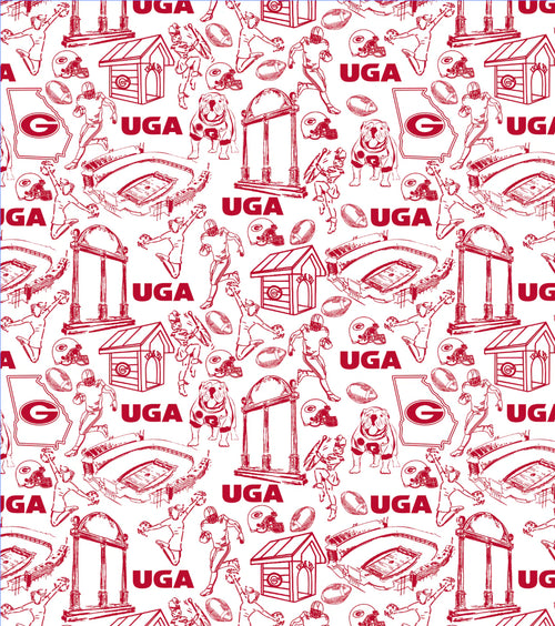 Georgia Icons Printed Performance Polo - White