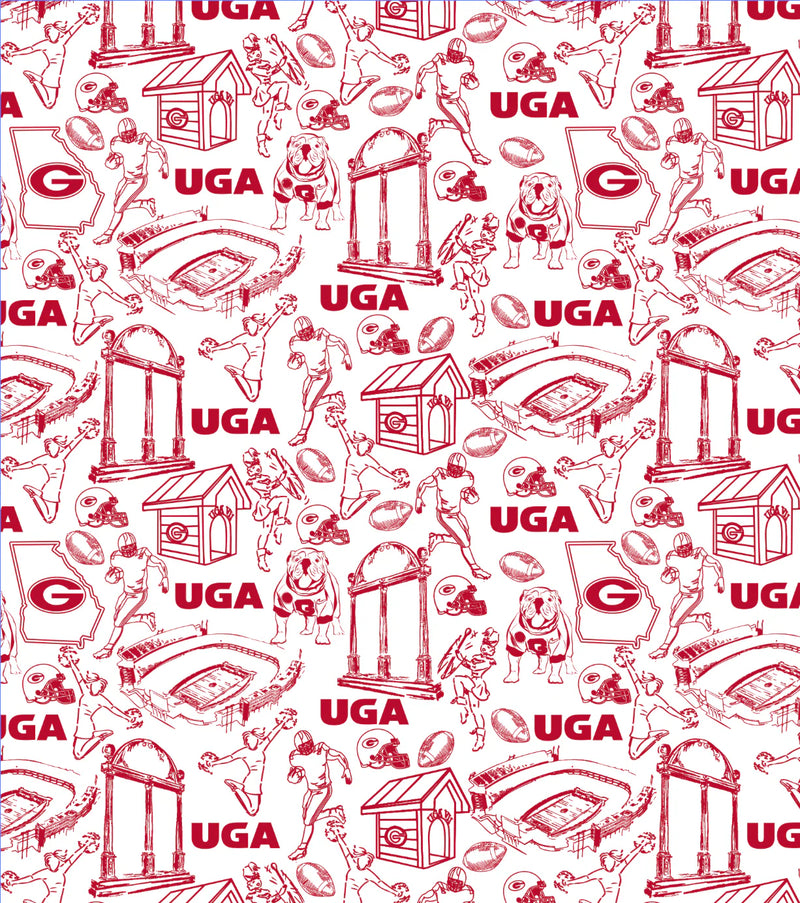 Georgia Icons Printed Performance Polo - White
