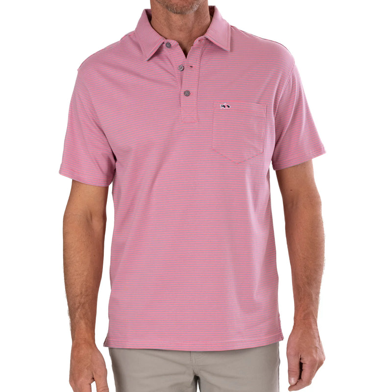 SHELLBINE STRIPE POLO SALMON