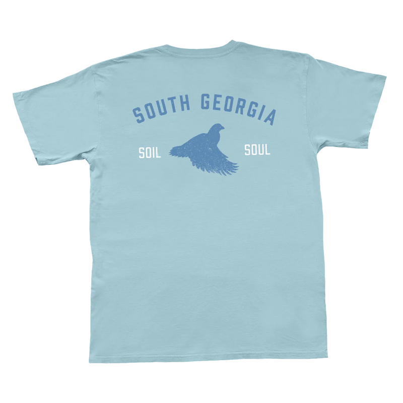 SOUTH GEORGIA SHORT SLEEVE TEE CHAMBRAY