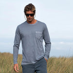 BALAO LONG SLEEVE POCKET TEE SLATE