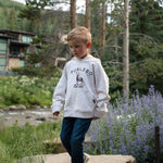 Youth - Fleece Hoodie - Whitetail Deer - Heather Oatmeal