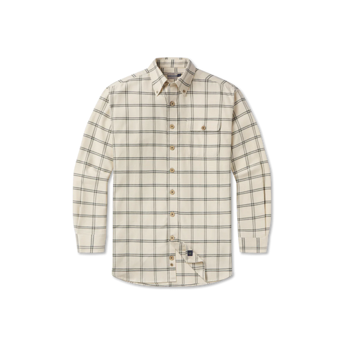 Cedar Park Windowpane Flannel Dark Olive and Tan