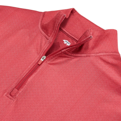 Vintage G Printed Performance 1/4 Zip - Red