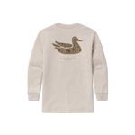 Youth Duck Originals Tee - Camo - Long Sleeve Washed Oatmeal