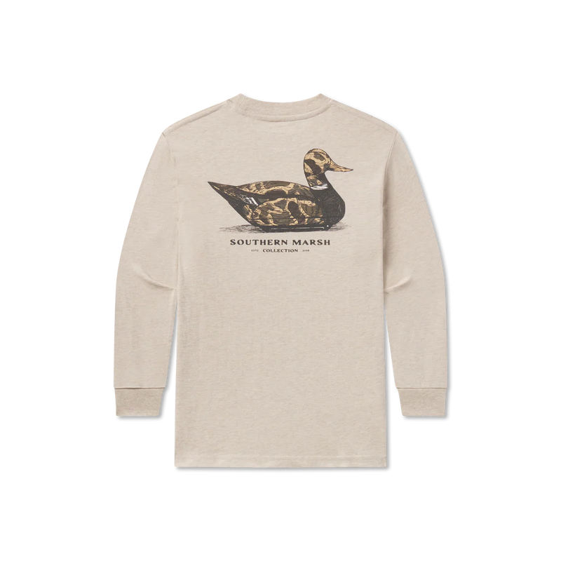 Youth Vintage Duck Decoy Tee - Camo Tee - Long Sleeve
