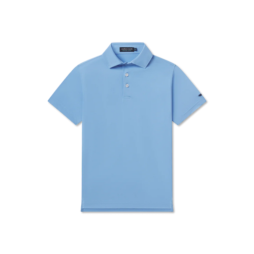 Youth Galway Grid Performance Polo French Blue