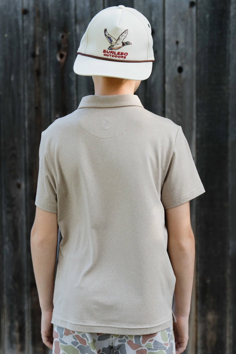 Youth Polo - Heather Khaki