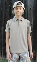 Youth Polo - Heather Khaki