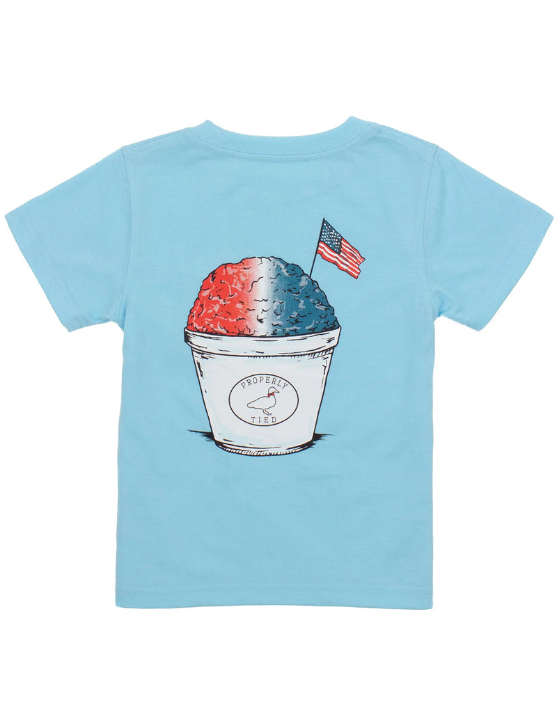 Boys American Chillin SS Aqua