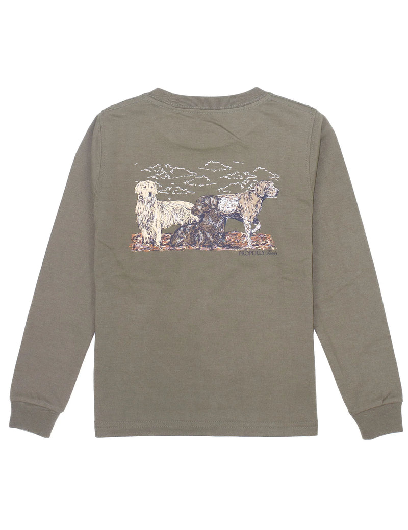 BOYS HUNTING DOGS LS TAN