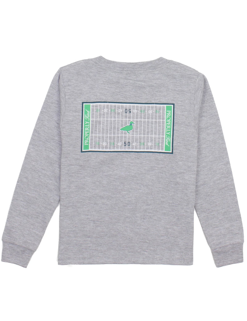 BOYS FOOTBALL FIELD LS LIGHT HEATHER GREY