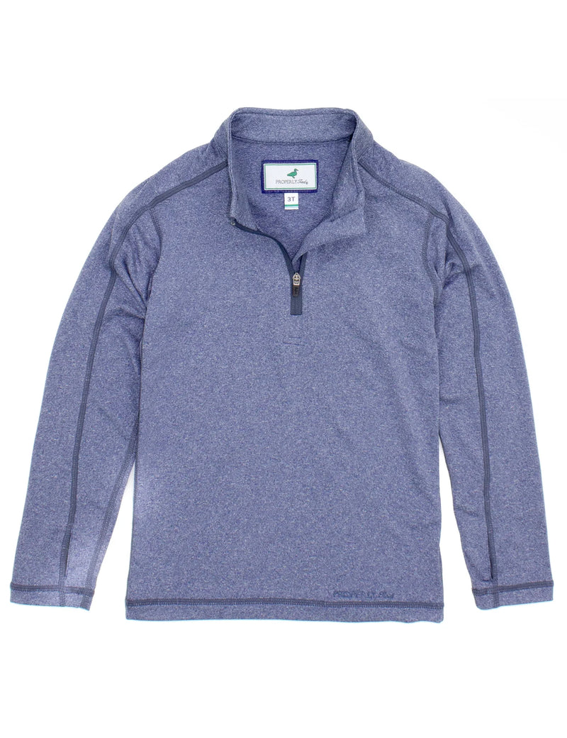 BOYS FINN PULLOVER NAVY HEATHER