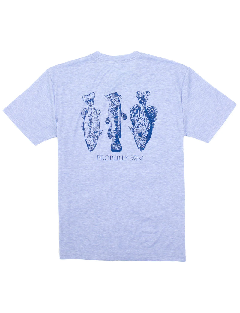 Boy's Portland Pocket Tee SS Fisherman's Paradise Baby Blue Heather