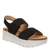 MONTANE IN BLACK PLATFORM SANDALS BLACK