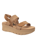 NOVA IN BROWN PLATFORM SANDALS