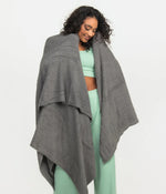 Feather Knit Blanket Washed Charcoal