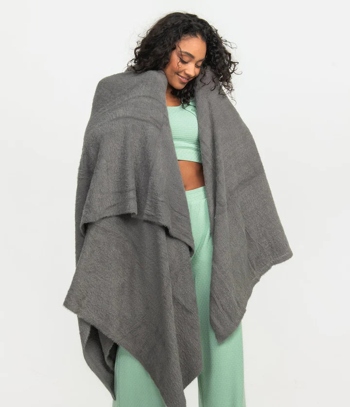 Charcoal knit online blanket