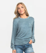 LONG STORY WASHED TEE LS BALSAM
