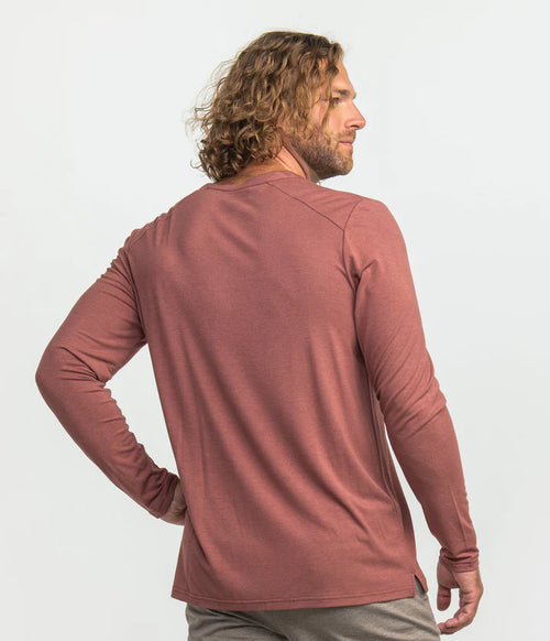 MAX COMFORT HENLEY LS MAHOGANY