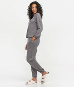 BUTTERY SOFT BELLA LOUNGE TOP WASHED CHARCOAL