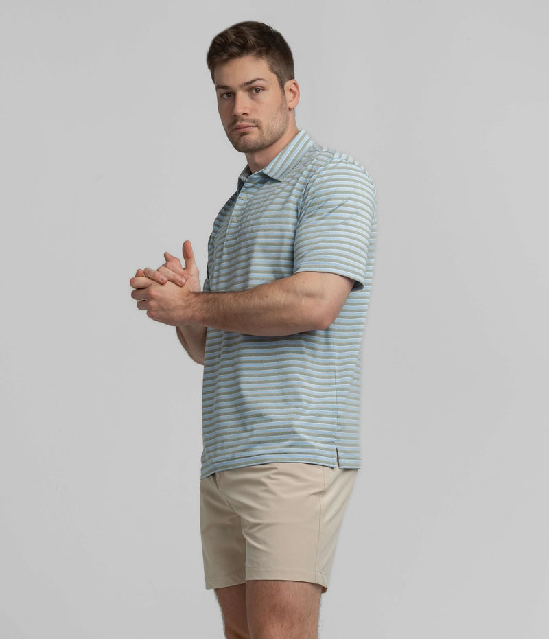 Cahaba Heather Stripe Polo Ridgeway
