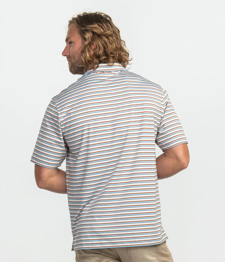 DAY OFF STRIPE POLO SUNSET ROUND