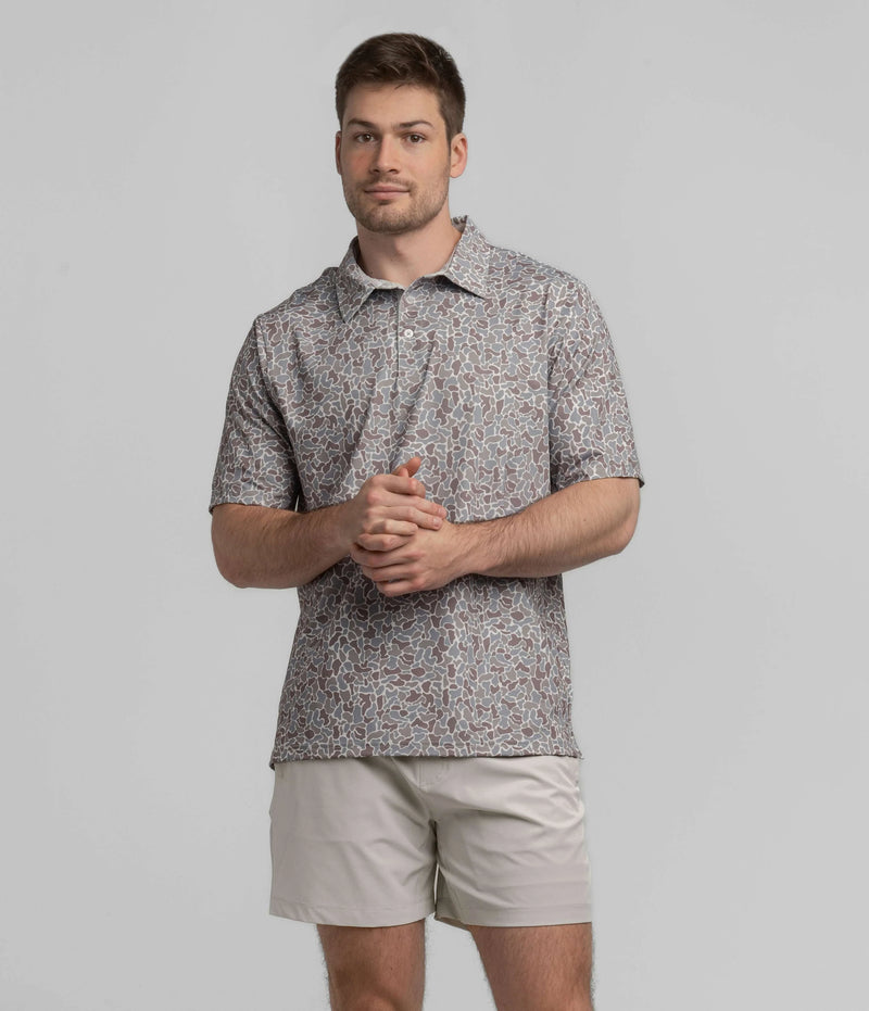 Hunters Hideaway Printed Polo Ridgeline