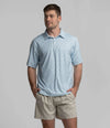 Biggest Fan Printed Polo Powder Blue