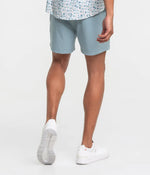 EVERYDAY HYBRID SHORT WITH BELT LOOPS (5.5" INSEAM) STONE BLUE