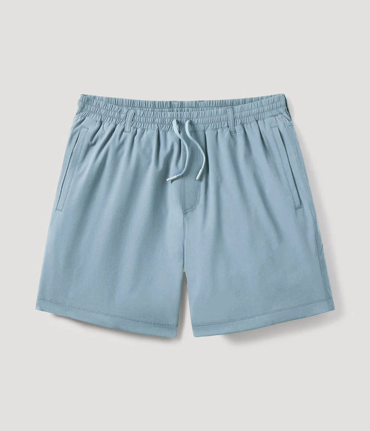 EVERYDAY HYBRID SHORT WITH BELT LOOPS (5.5" INSEAM) STONE BLUE