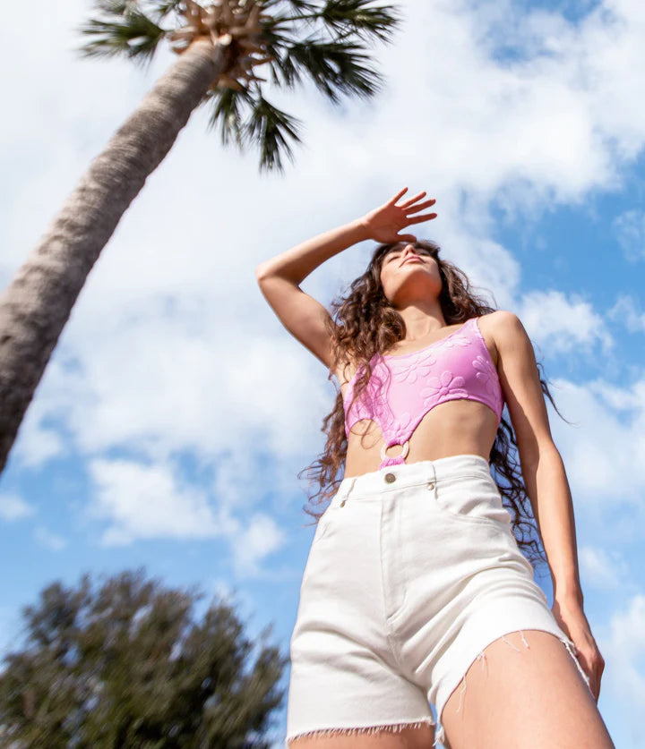 NYM DENIM SHORTS BRIGHT WHITE