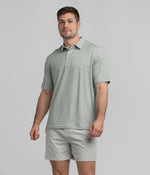 Heather Madison Stripe Polo Dusty Olive