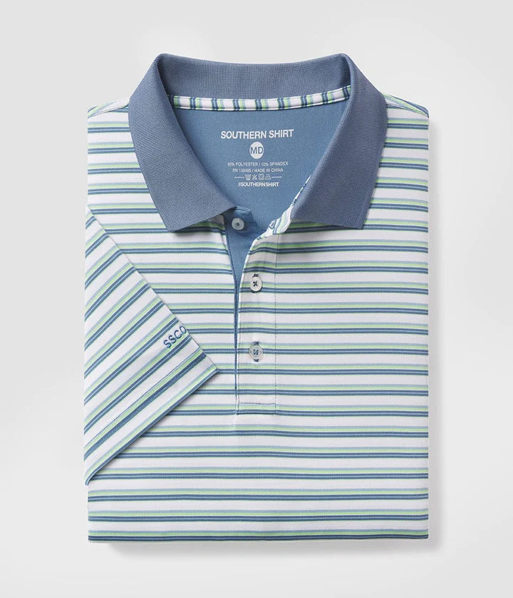 SOMERSET STRIPE POLO OFF COURSE