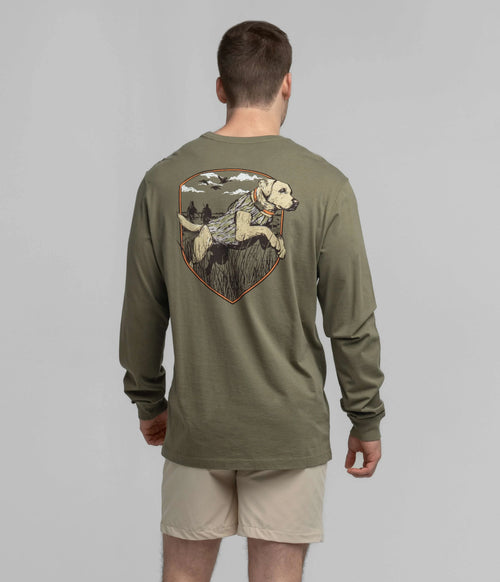 Bayou Retriever Tee - Spanish Moss