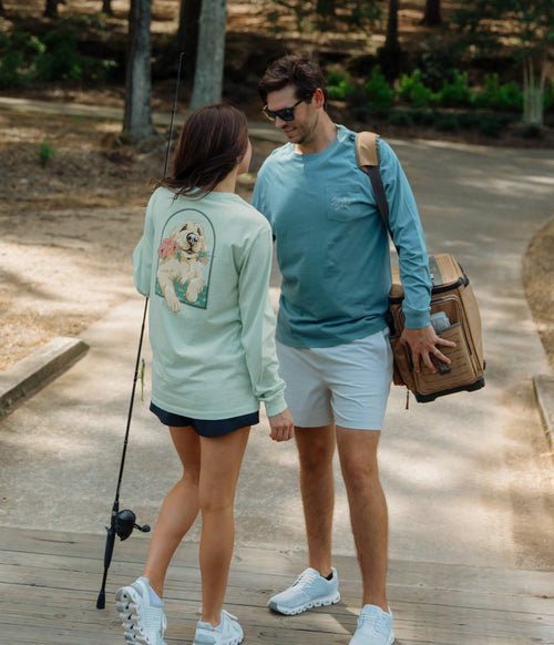 Floral Fetch Tee - Cool Mint