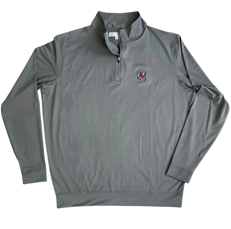 UGA Standing Dawg Performance 1/4 Zip Pullover - Ash Gray