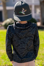 Youth Performance Hoodie - Black Camo