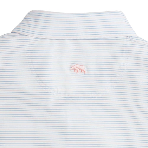 Driver Stripe Performance Polo DUSTY BLUE