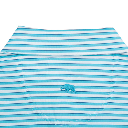 BREAK STRIPE PERFORMANCE POLO Petit Four/White