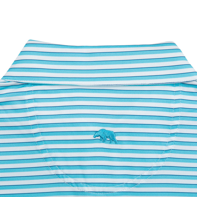 BREAK STRIPE PERFORMANCE POLO Petit Four/White