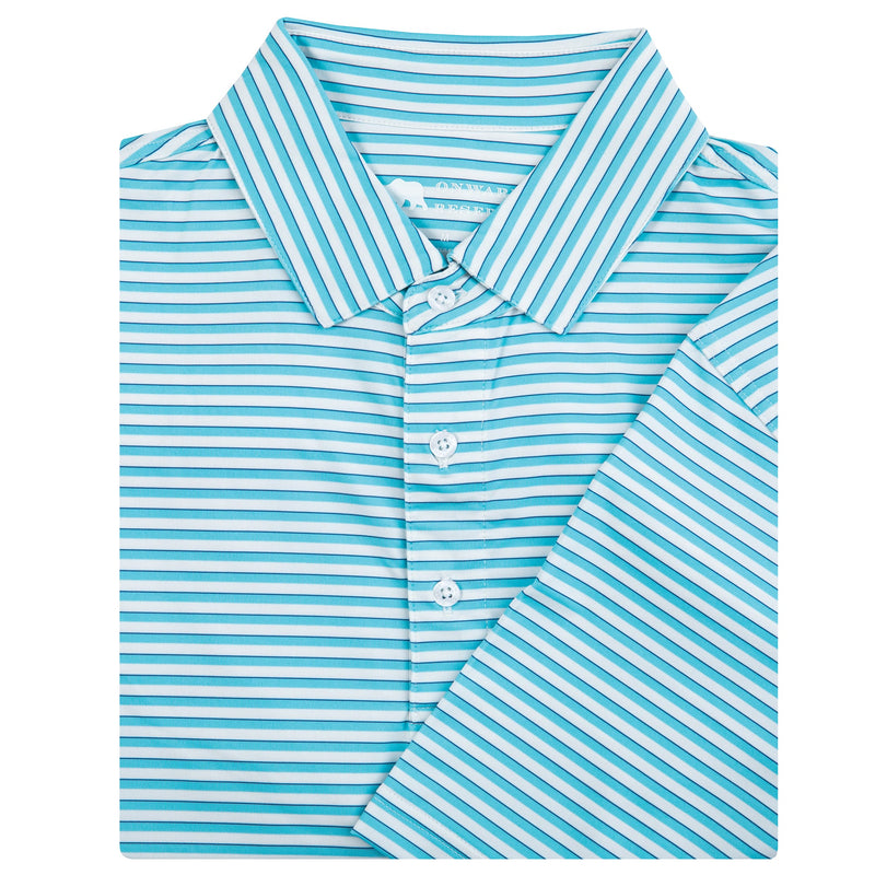 BREAK STRIPE PERFORMANCE POLO Petit Four/White