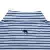 WEDGE STRIPE PERFORMANCE POLO FEDERAL BLUE