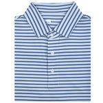 WEDGE STRIPE PERFORMANCE POLO FEDERAL BLUE