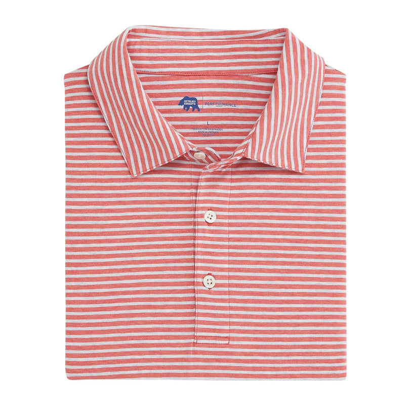 Row Stripe Icon Polo  Mineral Red