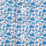 TRANSFUSION PRINTED PERFORMANCE POLO Pale Dogwood