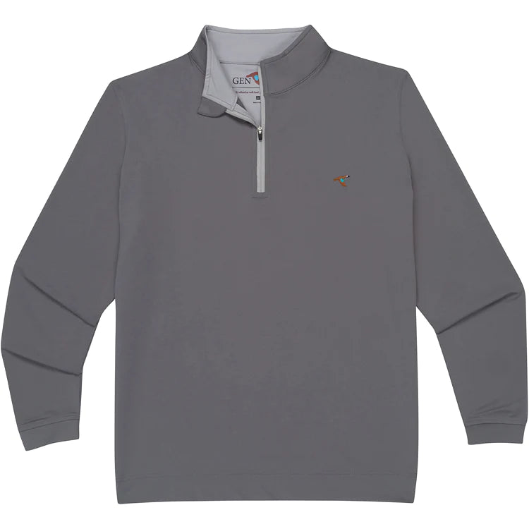 DARK CHARCOAL PERFORMANCE QUARTER ZIP