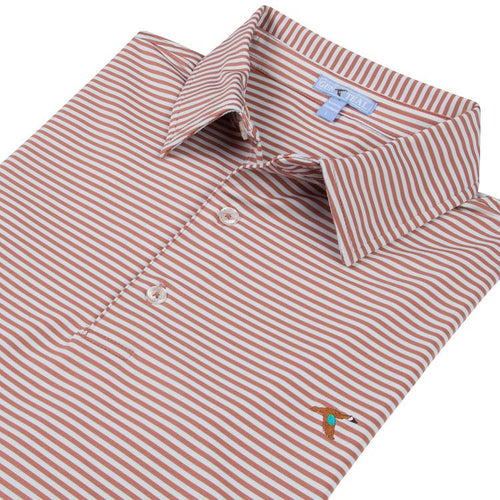 ADOBE SEASIDE STRIPE PERFORMANCE POLO