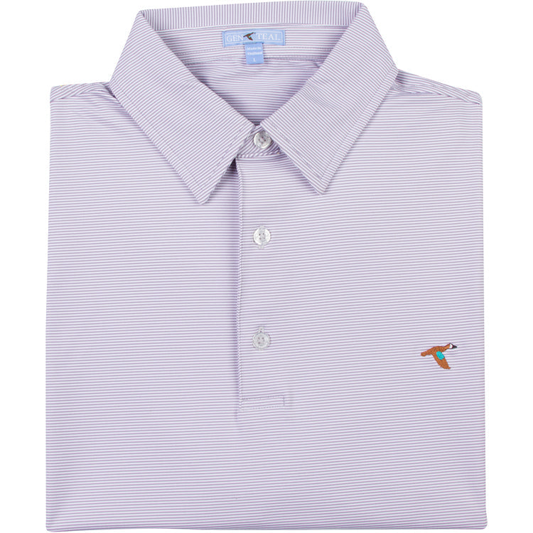 ORCHID PINSTRIPE PERFORMANCE POLO