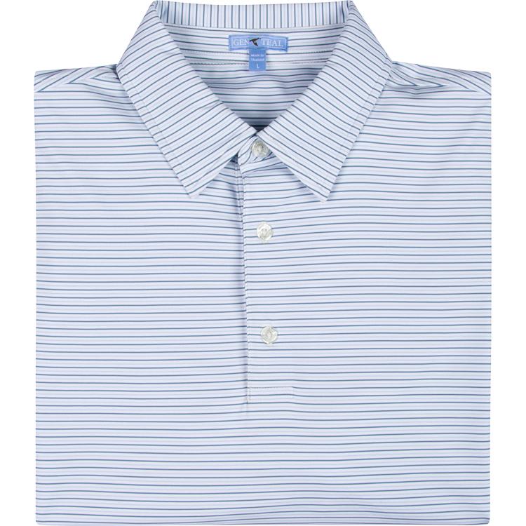 QUARTZ TRELLIS STRIPE PERFORMANCE POLO